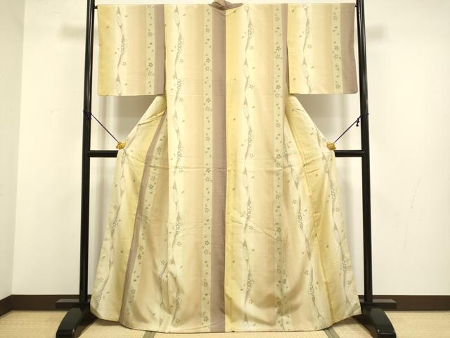 平和屋着物●結城紬 奥順 はたおり娘 吉祥舞桜間道 やまと誂製 正絹 逸品 DABB9669du