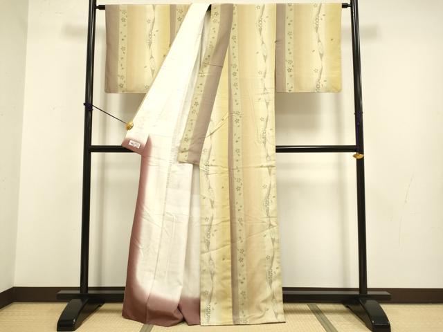 平和屋着物●結城紬 奥順 はたおり娘 吉祥舞桜間道 やまと誂製 正絹 逸品 DABB9669du
