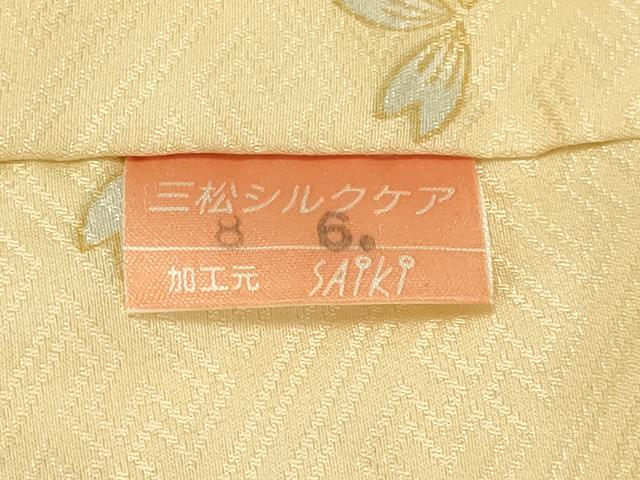 平和屋着物●長襦袢　袷　舞桜文　正絹　逸品　DABB9671du