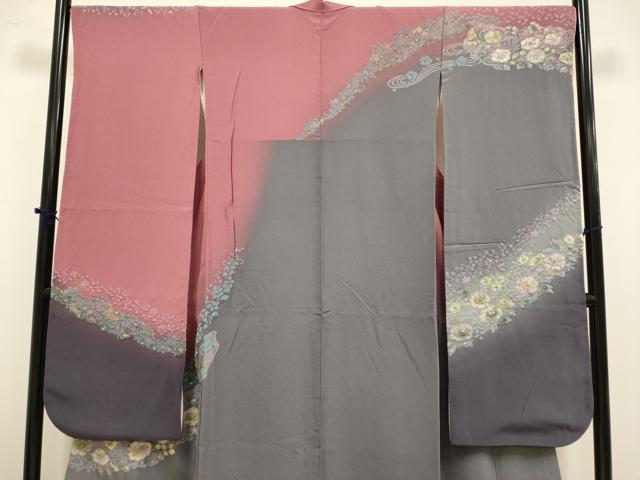平和屋着物●豪華振袖　絞り　辻が花　暈し染め　金銀彩　正絹　逸品　DABB9674du
