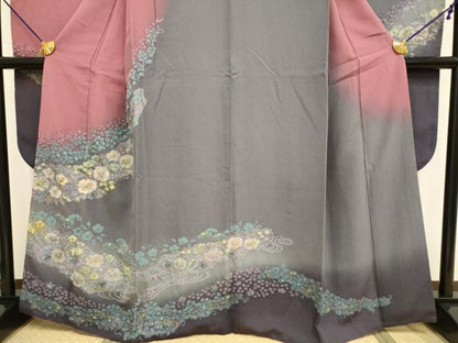 平和屋着物●豪華振袖　絞り　辻が花　暈し染め　金銀彩　正絹　逸品　DABB9674du