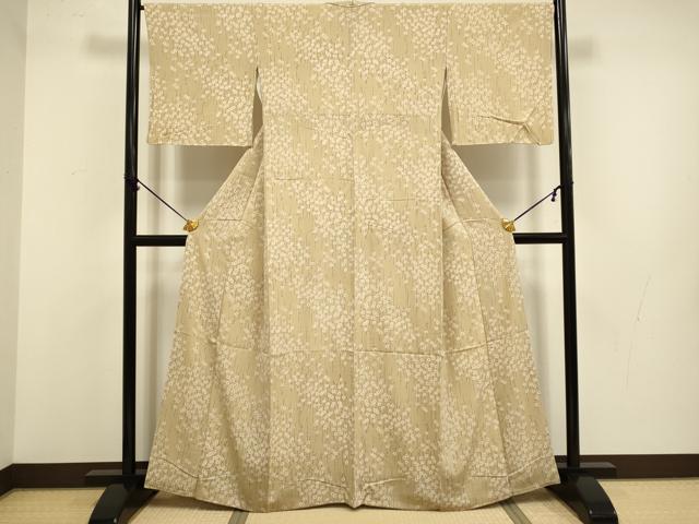 平和屋着物●上質な小紋 枝梅文 正絹 逸品 DABB9678du