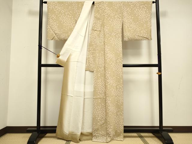 平和屋着物●上質な小紋 枝梅文 正絹 逸品 DABB9678du