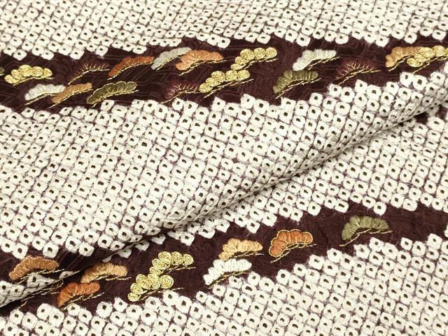 平和屋着物●訪問着　駒刺繍　絞り　松文　金糸　ますいわ屋扱い　正絹　逸品　DABB9680du