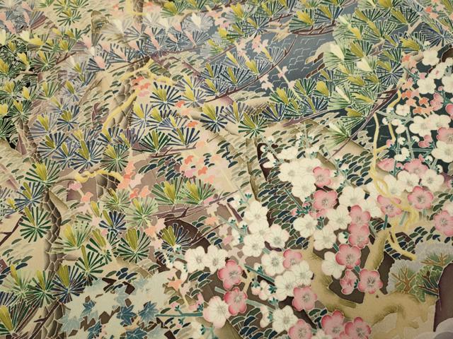 平和屋着物●本加賀友禅作家　東藤岳　黒留袖　風景梅松文　さが美扱い　正絹　逸品　DABB9685du