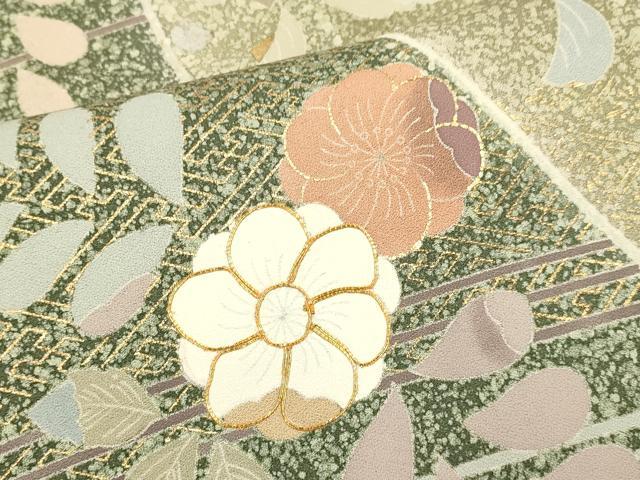 平和屋着物●訪問着 作家物 駒刺繍 辻が花 金銀彩 正絹 逸品 DABB9686du