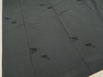 平和屋着物●本塩沢　飛び兎　正絹　逸品　DABB9689du