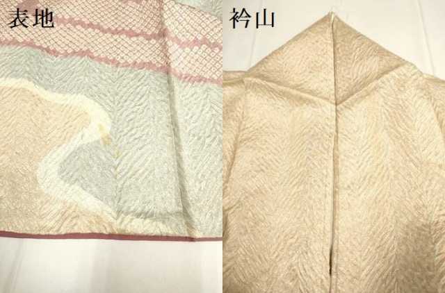 平和屋着物●訪問着　総絞り　流水文　正絹　逸品　DABB9692du