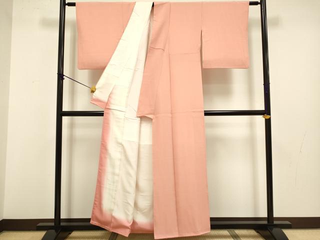 平和屋着物●銀座きしや　誉志多工芸　色無地　東雲色　正絹　逸品　DABB9718du