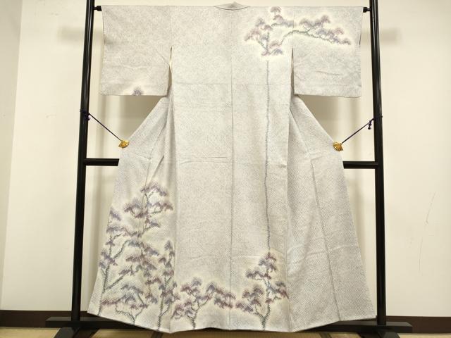 平和屋着物●訪問着　総絞り　枝松文　暈し染め　正絹　逸品　DABB9719du