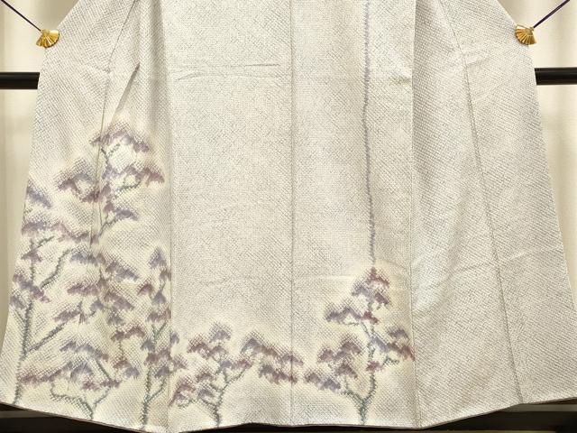 平和屋着物●訪問着　総絞り　枝松文　暈し染め　正絹　逸品　DABB9719du