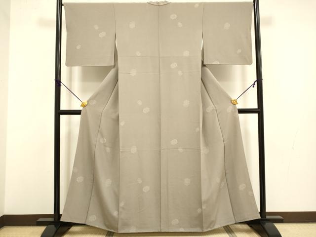 平和屋着物●上質な小紋　雪輪重ね文　正絹　逸品　DABB9721du