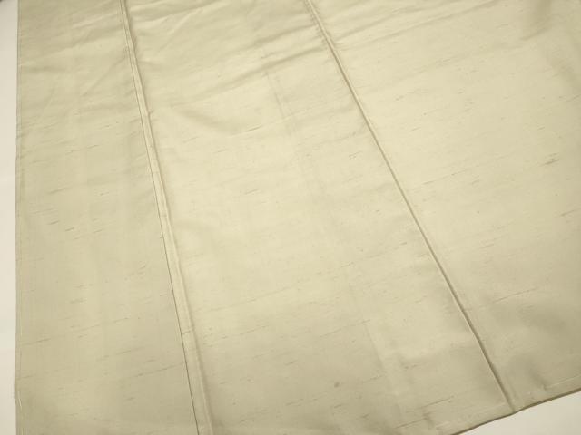 平和屋着物●上質な紬　色無地　みやこ　練色　反端付き　正絹　逸品　未使用　DABB9722du