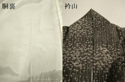 平和屋着物●本場大島紬 9マルキ 枝梅文 正絹 逸品 DABB9748du