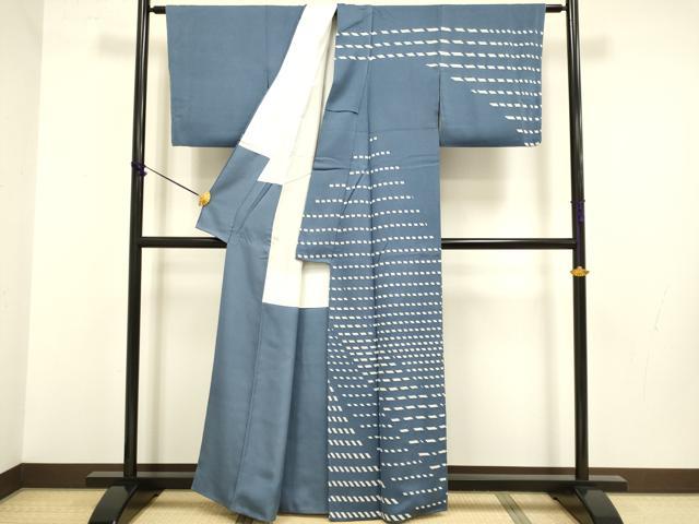 平和屋着物●訪問着　作家物　絞り　抽象文様　正絹　逸品　DABB9751du