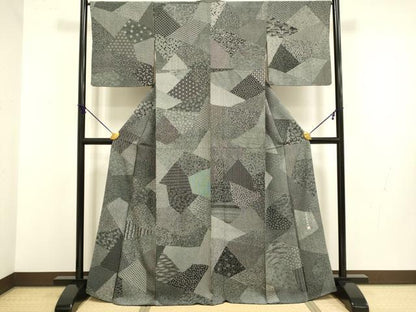 平和屋着物●小紋師 北原寿永 江戸小紋 寄せ小紋柄 百柄 正絹 逸品 DABB9755du