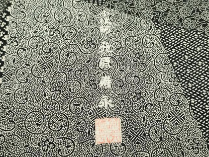 平和屋着物●小紋師 北原寿永 江戸小紋 寄せ小紋柄 百柄 正絹 逸品 DABB9755du