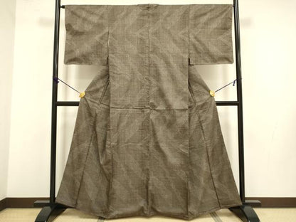 平和屋着物●本場大島紬 9マルキ 切嵌立涌文 正絹 逸品 DABB9756du