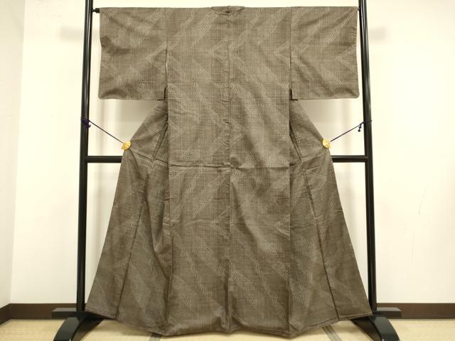 平和屋着物●本場大島紬 9マルキ 切嵌立涌文 正絹 逸品 DABB9756du
