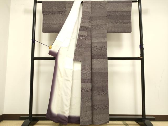 平和屋着物●江戸小紋染工房　小林染芸　小林茂徳　江戸小紋　寄せ小紋柄　百柄　正絹　逸品　DABB9762du