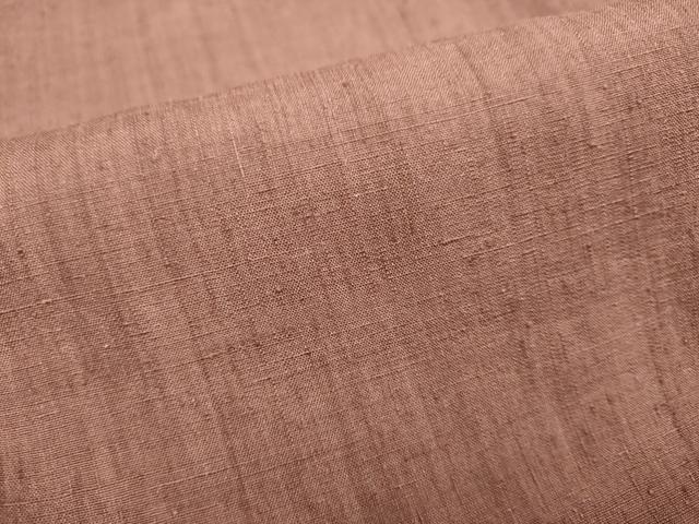平和屋着物●本場結城紬　重要無形文化財　色無地　紅檜色　正絹　逸品　未使用　DABB9763du