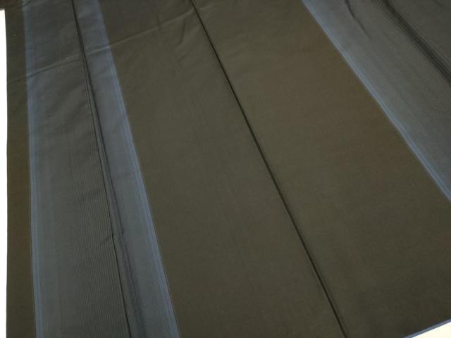 平和屋着物●本場縞大島紬　間道　正絹　逸品　DABB9765du
