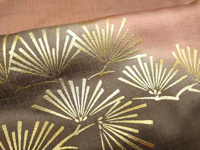 平和屋着物●訪問着　駒刺繍　松葉文　暈し染め　金彩　正絹　逸品　DABB9771du