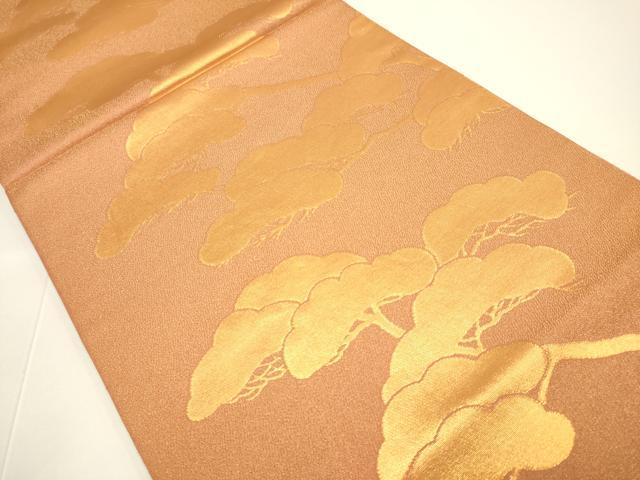 平和屋着物●織物一筋名門 織悦 全通柄 本袋帯 松文 金糸 正絹 逸品 DABB9803du