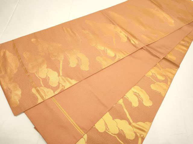 平和屋着物●織物一筋名門 織悦 全通柄 本袋帯 松文 金糸 正絹 逸品 DABB9803du