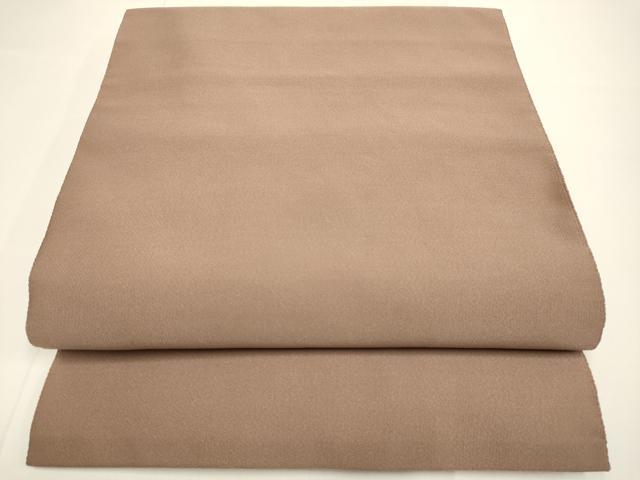 平和屋着物●爪掻き本綴れ　八寸名古屋帯　色無地　煎茶色　正絹　逸品　DABB9819du