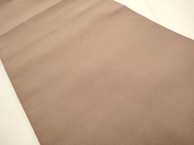 平和屋着物●爪掻き本綴れ　八寸名古屋帯　色無地　煎茶色　正絹　逸品　DABB9819du