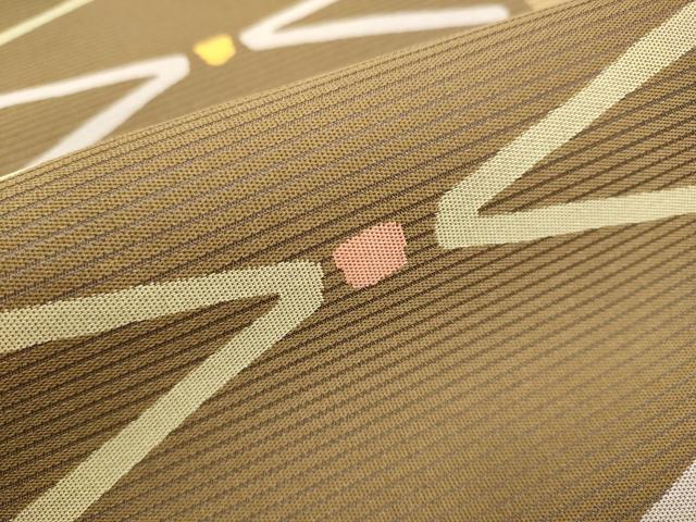 平和屋着物●両面 全通柄袋帯 紹巴全通織 幾何学文様 正絹 逸品 DABB9820du