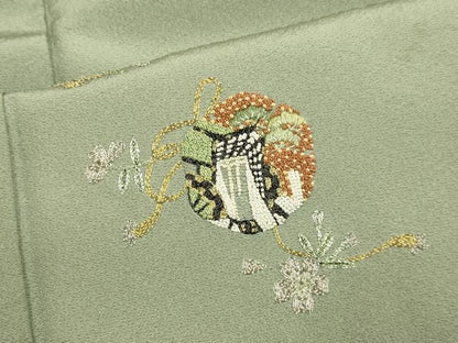 平和屋着物■中国三大刺繍 相良刺繍 総刺繍 色留袖 作家物 駒刺繍 繍逸 御所車花文 正絹 逸品 DABB9926du