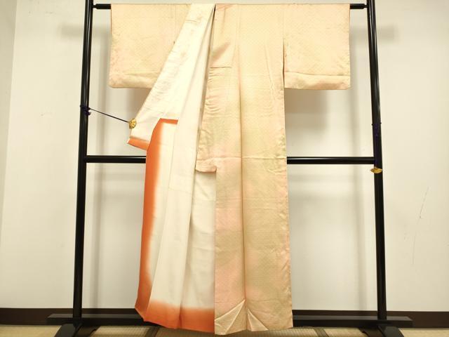 平和屋着物■上質な小紋　青海波地紋　暈し染め　正絹　逸品　DABB9929du