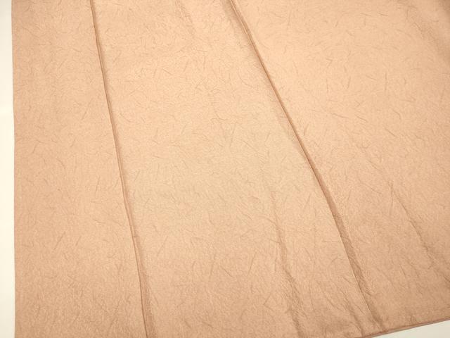 平和屋着物■上質な色無地　干割れ地紋　ときがら茶色　正絹　逸品　DABB9930du