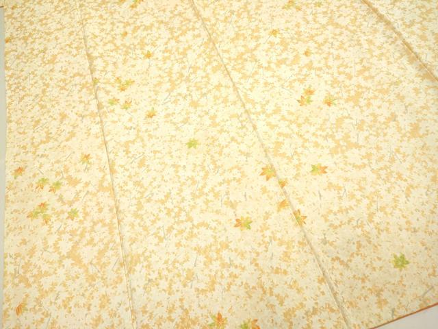平和屋着物■上質な小紋　楓文　正絹　逸品　DABB9933du