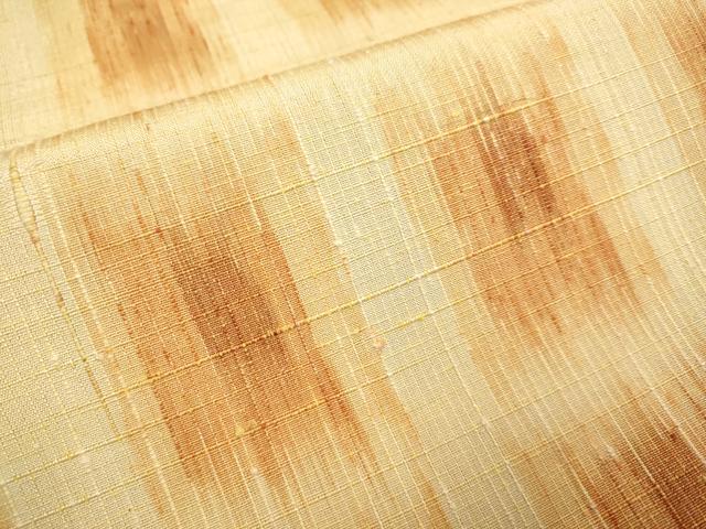 平和屋着物■上質な紬　格子　正絹　逸品　DABB9953du