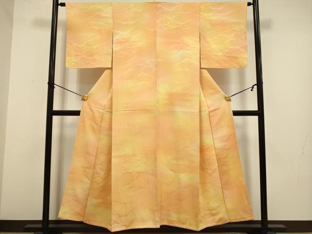 平和屋着物■上質な小紋　重ね山樹林地紋　暈し染め　正絹　逸品　DABB9982du