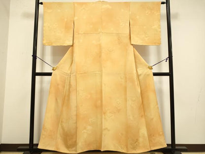 平和屋着物■上質な小紋　地紋起こし　立波梅松文　暈し染め　正絹　逸品　DABB9983du