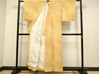 平和屋着物■上質な小紋　地紋起こし　立波梅松文　暈し染め　正絹　逸品　DABB9983du