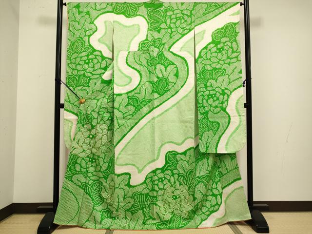 平和屋着物□豪華振袖 駒刺繍 絞り 菊 正絹 逸品 DABB9984du