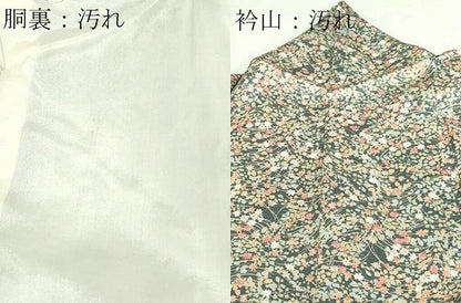 平和屋着物■上質な小紋 草花文 正絹 逸品 DABC0004sf