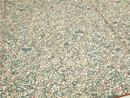 平和屋着物■上質な小紋 草花文 正絹 逸品 DABC0004sf