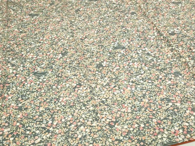 平和屋着物■上質な小紋 草花文 正絹 逸品 DABC0004sf