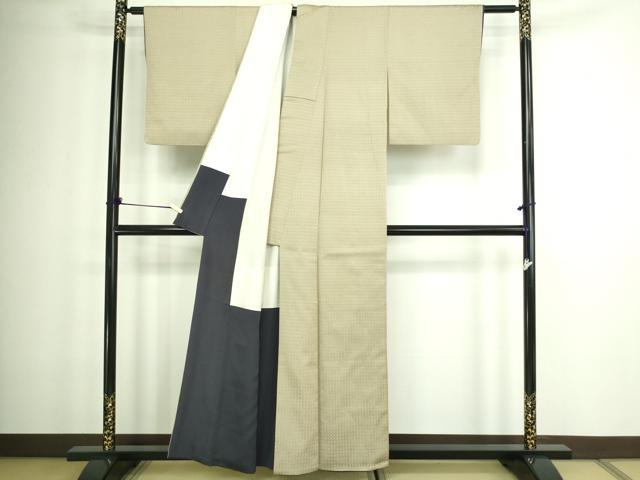 平和屋着物■上質な小紋 変わり間道 正絹 逸品 DABC0012sf