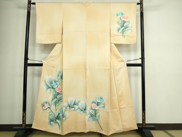平和屋着物■訪問着 枝花文 暈し染め 正絹 逸品 DABC0028sf