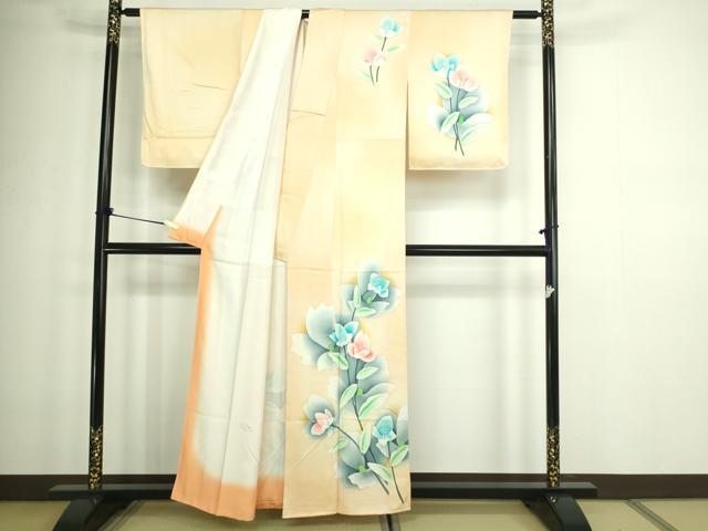 平和屋着物■訪問着 枝花文 暈し染め 正絹 逸品 DABC0028sf