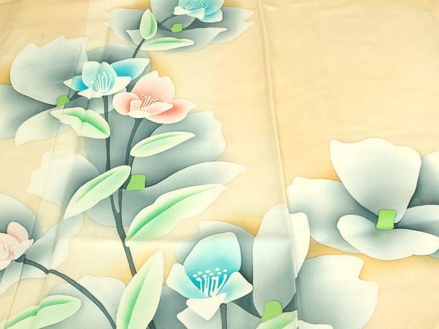 平和屋着物■訪問着 枝花文 暈し染め 正絹 逸品 DABC0028sf