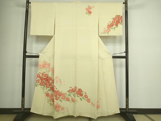 平和屋着物■訪問着 刺繍 枝花文 正絹 逸品 DABC0040sf