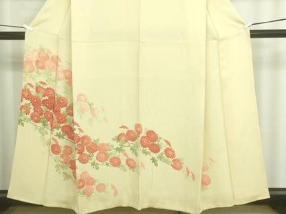 平和屋着物■訪問着 刺繍 枝花文 正絹 逸品 DABC0040sf